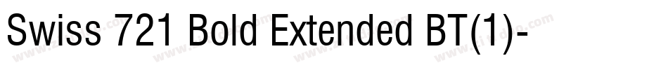 Swiss 721 Bold Extended BT(1)字体转换